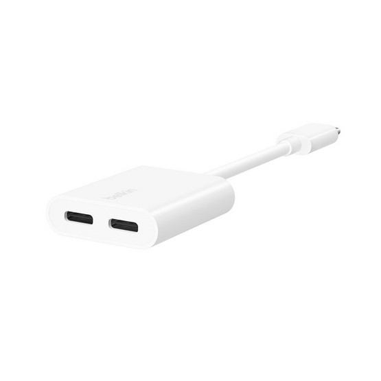 Belkin อุปกรณ์แปลงสัญญาณและกำลังไฟ RockStar USB-C Audio + Charge Adapter (F7U081btWH)