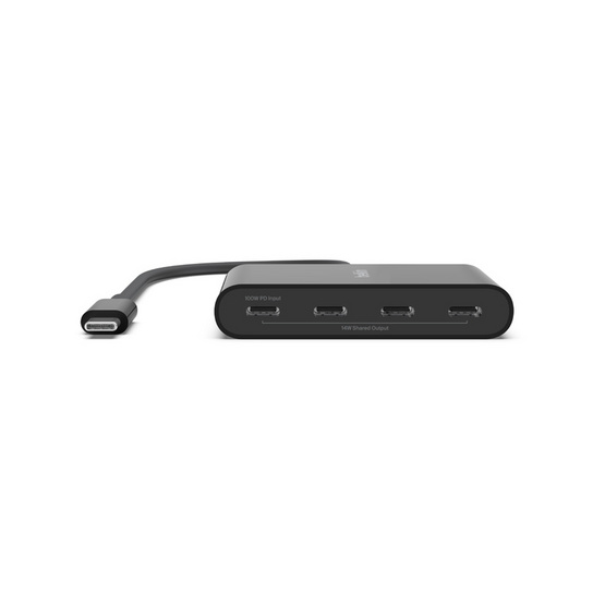 Belkin อุปกรณ์ขยายช่องสัญญาณ Connect USB-C to 4-Port USB-C Hub (AVC018btBK)