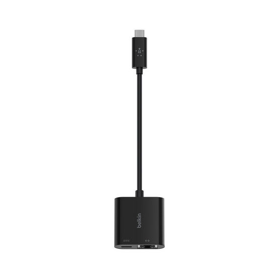 Belkin อุปกรณ์แปลงสัญญาณ USB-C to Ethernet + Charge Adapter (INC001btBK)