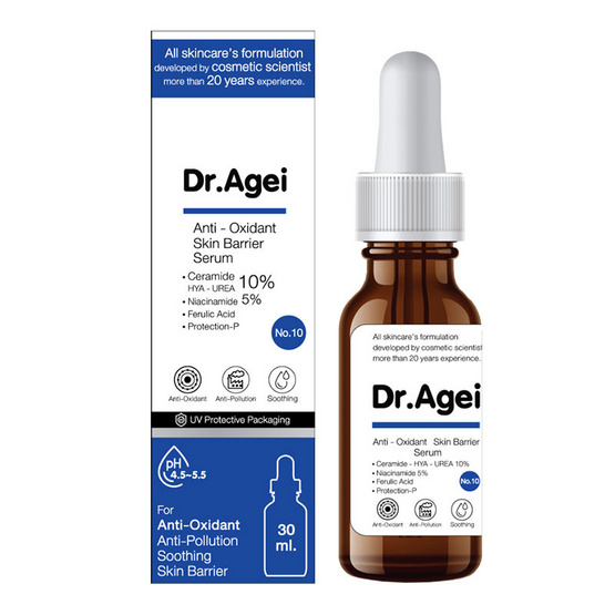 Dr.Agei เซรั่มบำรุงผิวหน้า Anti-Oxidant Skin Barrier Serum (NO.10) 30มล.