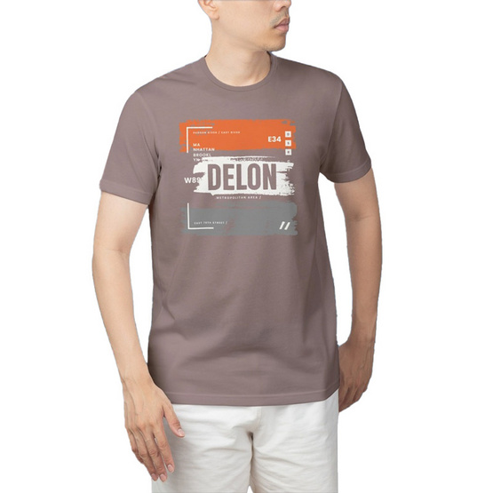 DELON เสื้อยืด พิมพ์ตัวหนังสือ DELON รุ่น AT53164