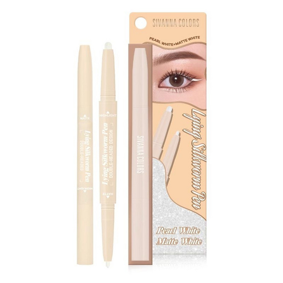 Sivanna อายไลเนอร์ Lying Silk Worm Pen (HF970) 0.54 กรัม +0.23 กรัม