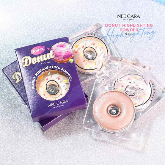 Nee Cara ไฮไลท์ Donut Highlighting Powder 4 กรัม