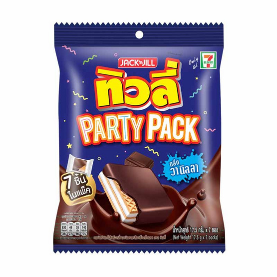 ทิวลี่ Party Pack เวเฟอร์สอดไส้ครีมวานิลลา 122.5 กรัม (แพ็ก 6 ชิ้น)