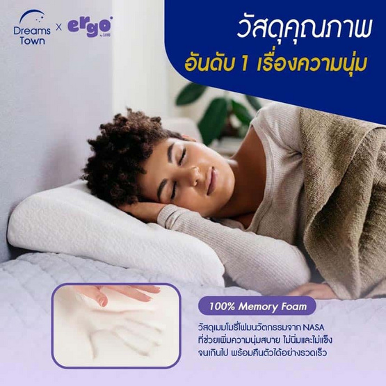 Lunio รุ่น Ergo Cervical Mate Pillow