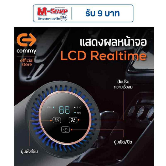 COMMY เครื่องฟอกอากาศในรถยนต์ AP003