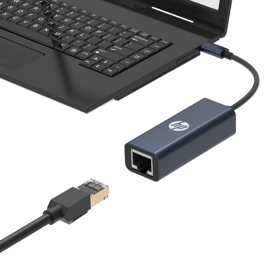 HP อุปกรณ์แปลงสัญญาณ USB C to RJ45 Ethernet DHC-CT208