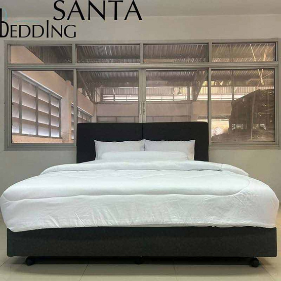 Santa Bedding ชุดผ้าปูที่นอน สีขาว+ผ้านวม สีขาวขาว