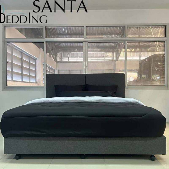 Santa Bedding ชุดผ้าปูที่นอน สีดำ+ผ้านวม สีขาวดำ