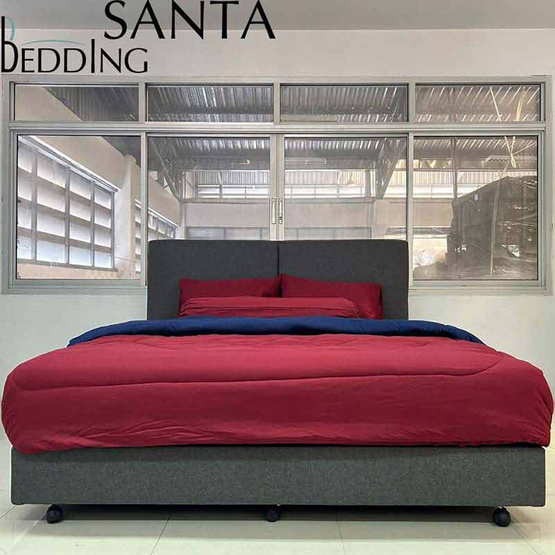 Santa Bedding ชุดผ้าปูที่นอน สีแดง+ผ้านวม สีแดงน้ำเงิน