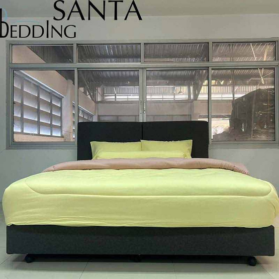 Santa Bedding ชุดผ้าปูที่นอน สีเหลือง+ผ้านวม สีเหลืองชมพู