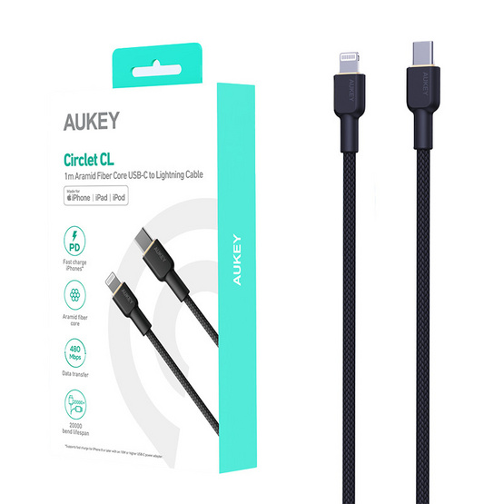 Aukey สายชาร์จ Lightning รุ่น CB-KCL1