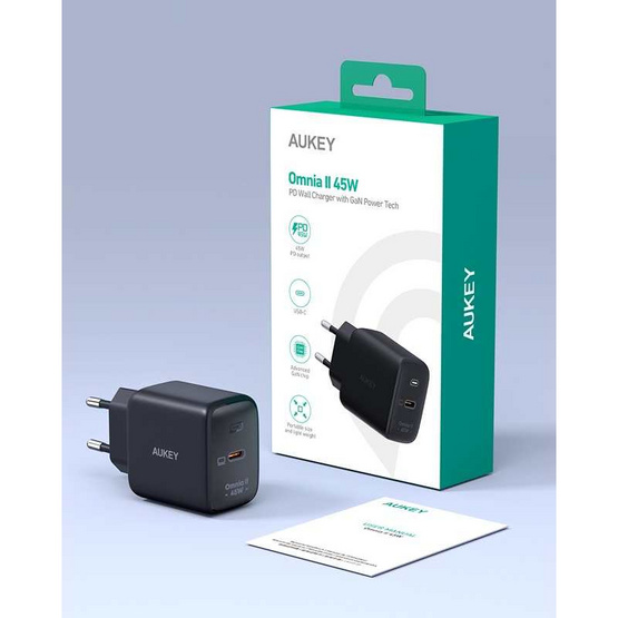 Aukey หัวชาร์จ รุ่น PA-B2T