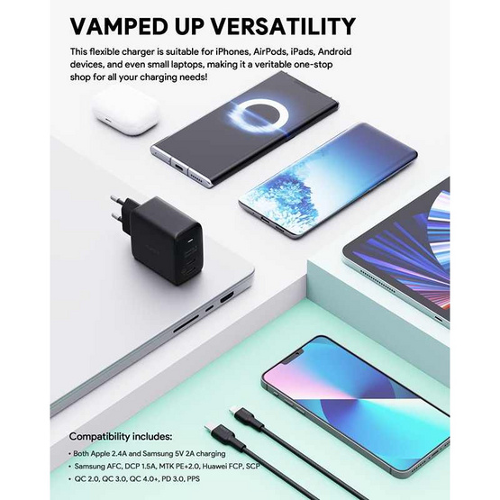 Aukey หัวชาร์จ รุ่น PA-B4T Aukey หัวชาร์จ รุ่น PA-B4T