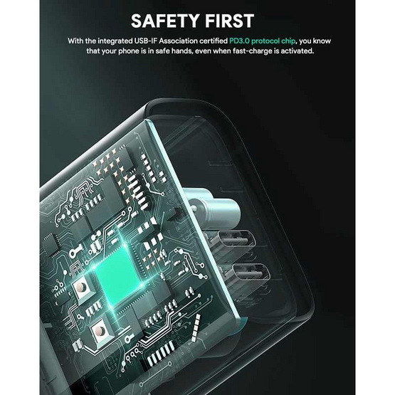 Aukey หัวชาร์จ รุ่น PA-B4T Aukey หัวชาร์จ รุ่น PA-B4T