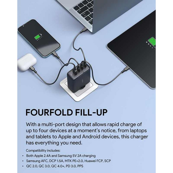 Aukey หัวชาร์จ รุ่น PA-B7S Aukey หัวชาร์จ รุ่น PA-B7S