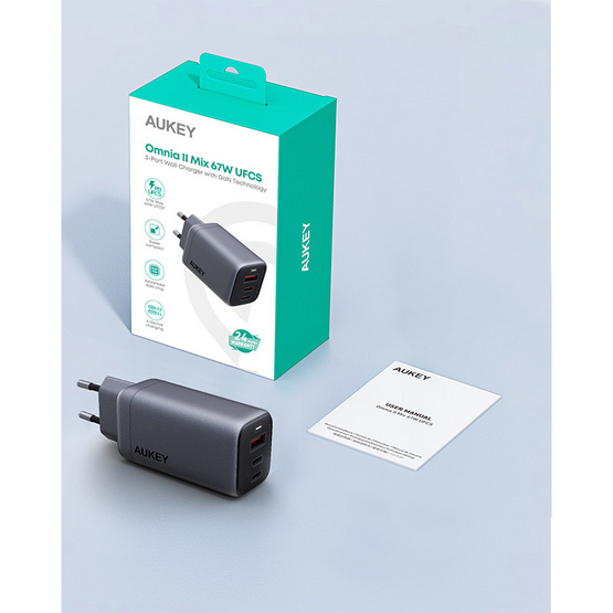 Aukey หัวชาร์จ รุ่น PA-B6U