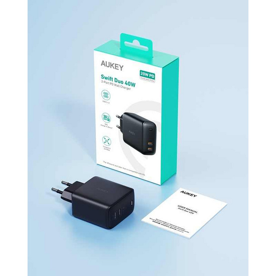 Aukey หัวชาร์จ รุ่น PA-R2S Aukey หัวชาร์จ รุ่น PA-R2S