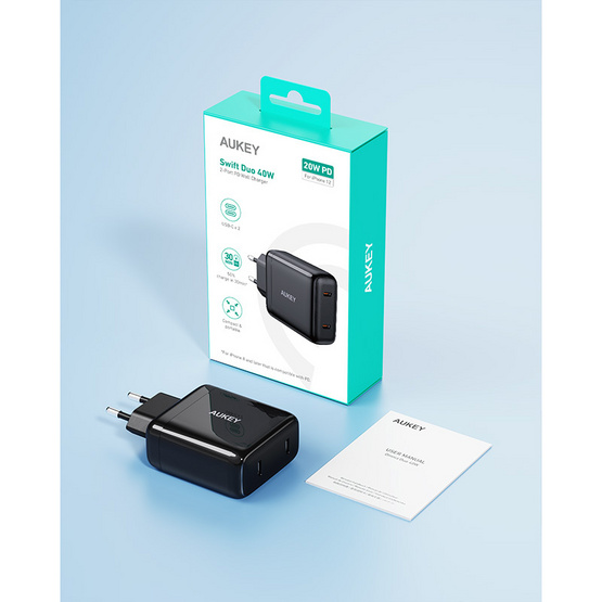 Aukey หัวชาร์จ รุ่น PA-R2S