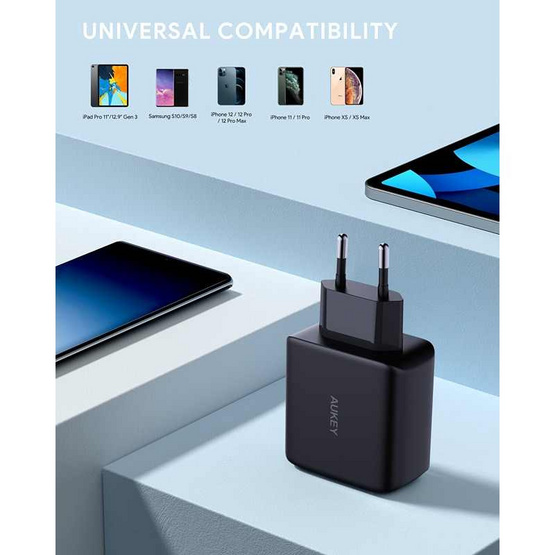 Aukey หัวชาร์จ รุ่น PA-R2S Aukey หัวชาร์จ รุ่น PA-R2S