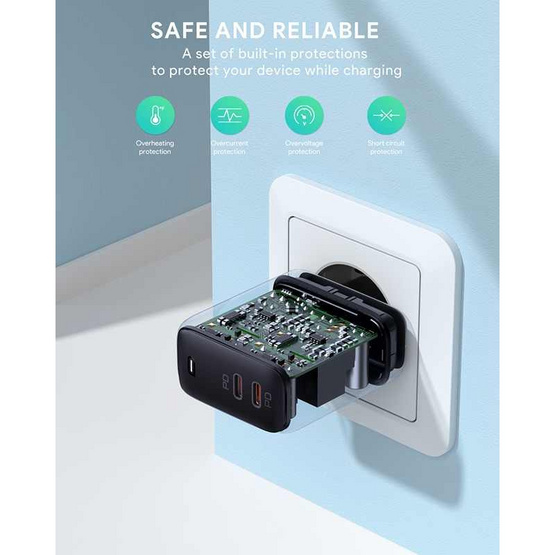 Aukey หัวชาร์จ รุ่น PA-R2S Aukey หัวชาร์จ รุ่น PA-R2S
