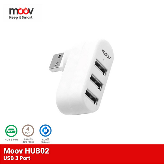 Moov Hub 3 Port HUB02 Moov Hub 3 Port HUB02