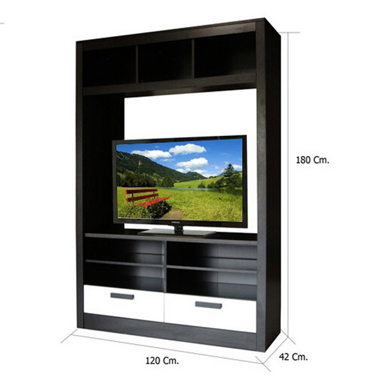 NARN-NARN ตู้วางทีวี ชั้นวางทีวี 120 ซม. วางทีวี 50 นิ้วได้ รุ่น HT1203 (ประกอบแล้ว)