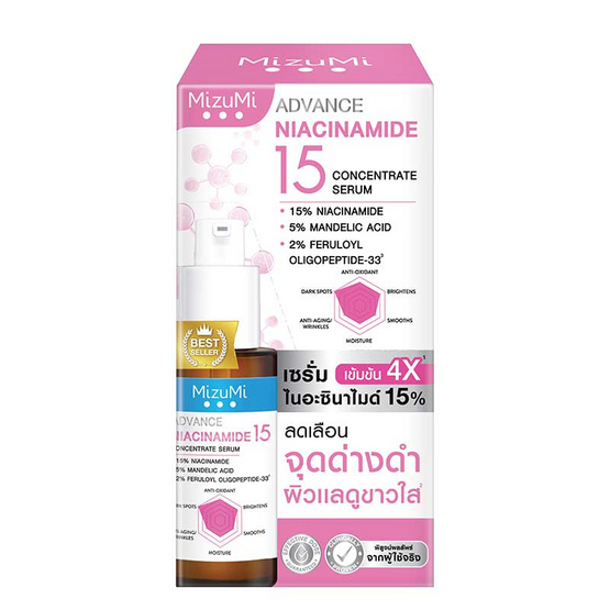 มิซึมิ แอดวานซ์ ไนอะซินาไมด์ 15 คอนเซนเทรท เซรั่ม 6กรัม (แพ็ก 6 ชิ้น)