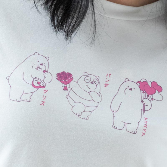 DOSH WOMEN'S CROPPED T-SHIRTS WE BARE BEARSเสื้อครอปสั้น DBBWT1039