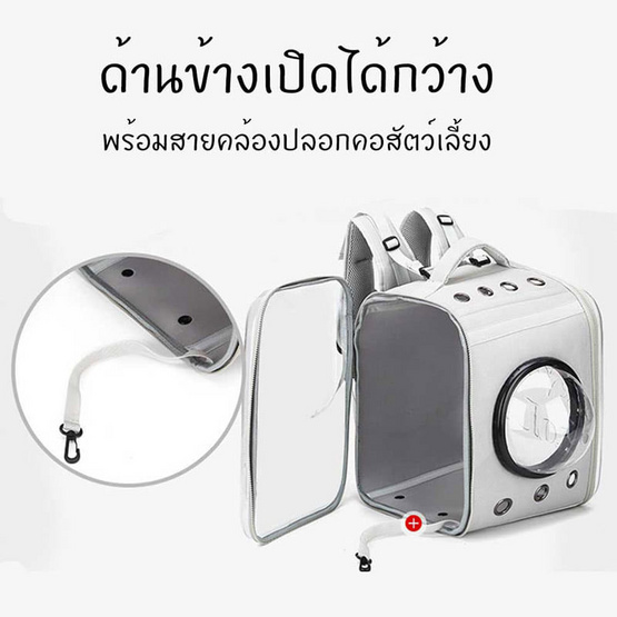 CCPetsกระเป๋าสัตว์เลี้ยง อวกาศทรงเหลี่ยมพับได้XB25-SVเงิน