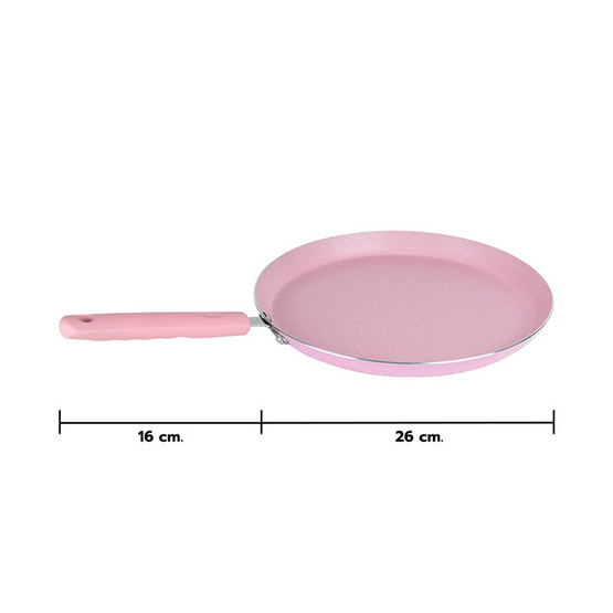 RRS กระทะเคลือบ Non-stick  สีชมพู 26 cm.