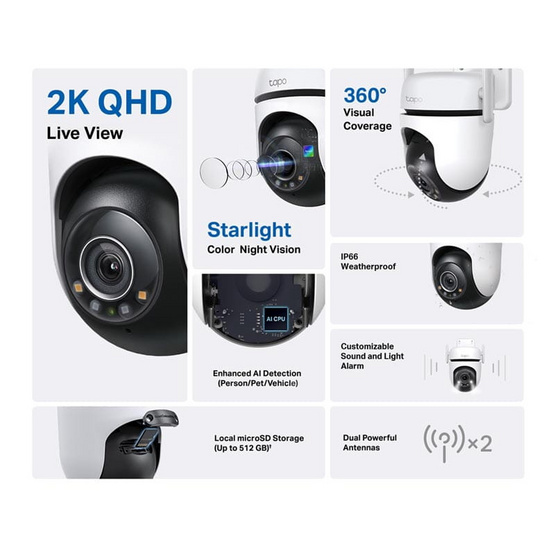 Tp-Link IP Camera รุ่น Tapo C520WS