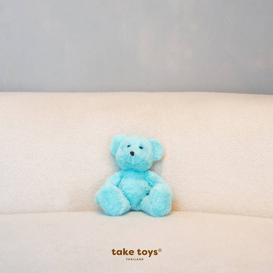 Take Toys Bear ตุ๊กตาหมีขนปุย 11 นิ้ว สี Sky Blue