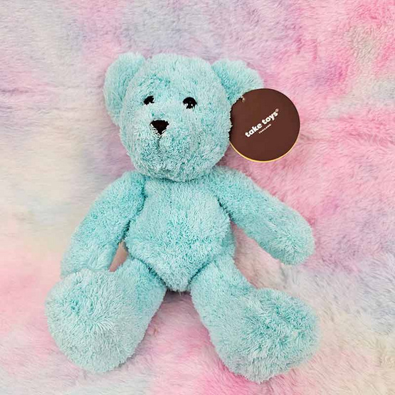 Take Toys Bear ตุ๊กตาหมีขนปุย 11 นิ้ว สี Sky Blue