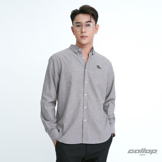 GALLOP OXFORD CASUAL SHIRT เสื้อเชิ๊ตแขนยาว ผ้า OXFORD รุ่น GW9032