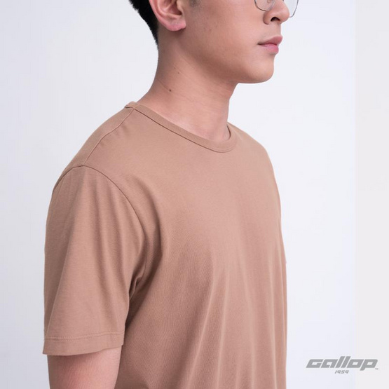 GALLOP Men's Wear เสื้อยืดคอกลม (Round-necked) รุ่น ชายโค้ง GBT9002