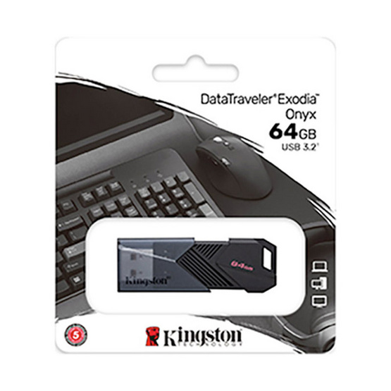 Kingston แฟลชไดร์ฟ DataTraveler Exodia Onyx USB 64 GB