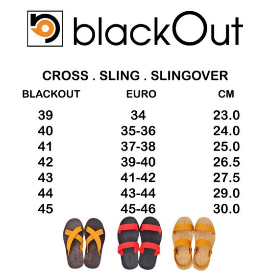 Blackout SlingOver รองเท้าแตะรัดส้นขวางเล็ก