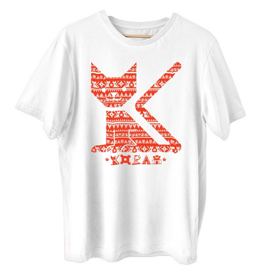 KORATCAT เสื้อยืดแมวขาวลายส้ม