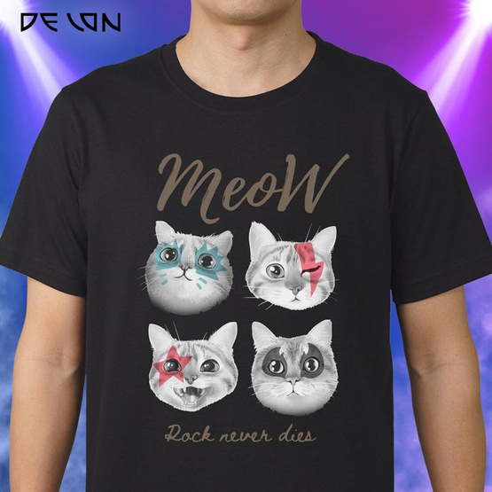 DELON เสื้อยืดคอกลมน้อมแมว ผ้าคอตตอน-โพลีเอสเตอร์ AT53172 (UNISEX) DELON เสื้อยืดคอกลมน้อมแมว ผ้าคอตตอน-โพลีเอสเตอร์ AT53172 (UNISEX)