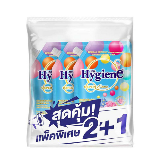 ไฮยีน เอ็กซ์เพิร์ท แคร์ ปรับผ้านุ่มเข้มข้น ไทม์เลส บลูม 480 มล. (แพ็ก 2+1)