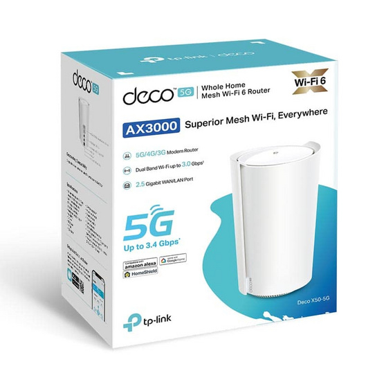 TP-Link เครือข่าย Wifi 5G AX3000 Whole Home Mesh Wi-Fi 6 Deco X50 5G