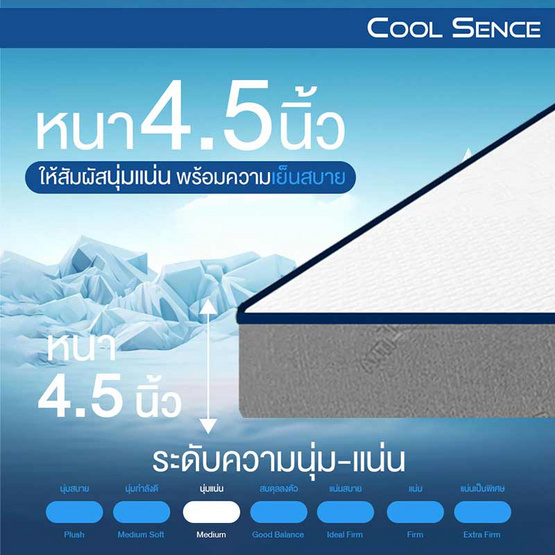 ที่นอน 3 พับ COOLING MEMORY FOAM HI-DENSITY ORGANIC BASE รุ่น COOL SENCE