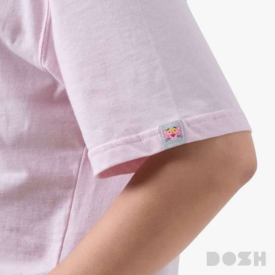 DOSH WOMENS CROPPED TOPS PINK PANTHER เสื้อยืดครอปสั้น ผู้หญิง 9DPPWT1023