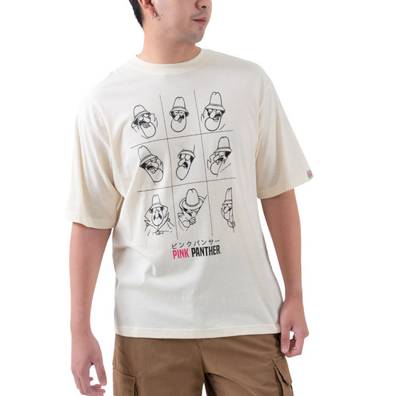 DOSH MENS OVERSIZED T HIRTS PINK PANTHER เสื้อยืดโอเวอร์ไซส์ 9DPPMT5022