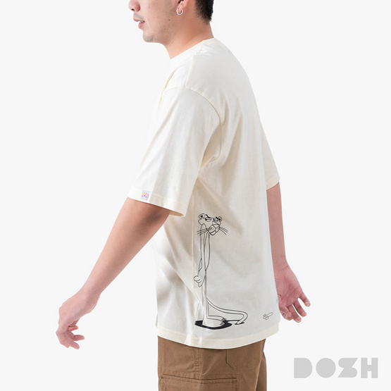 DOSH MENS OVERSIZED T HIRTS PINK PANTHER เสื้อยืดโอเวอร์ไซส์ 9DPPMT5022