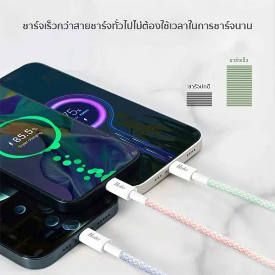 HALE HC-32 สายชาร์จเร็ว C to C 100W 1.5M