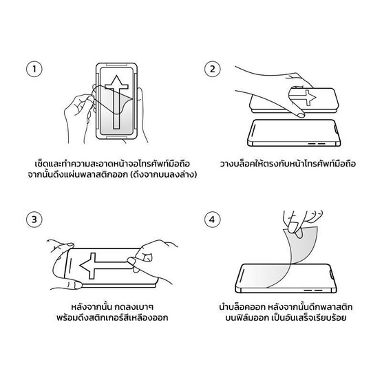 ZOMM ฟิล์มกันรอยพร้อมบล็อกติดฟิล์ม รุ่น IP11 Promax, IP Xs Max