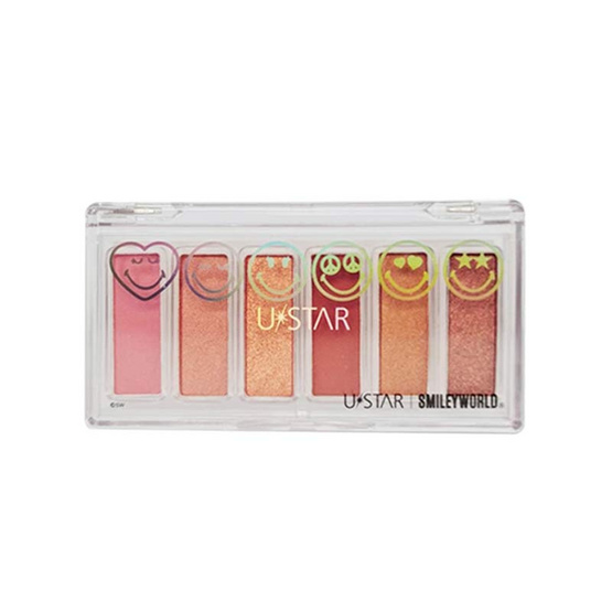 Ustar พาเลทอายแชโดว์ Smileyworld Preppy Palette (6x1ก.)