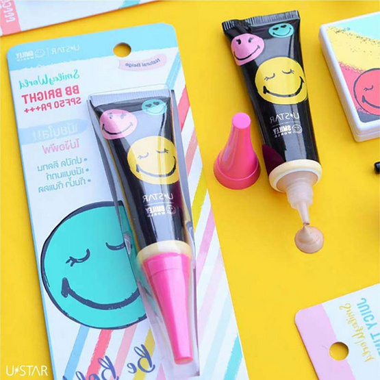 Ustar บีบีครีม Smileyworld BB Bright SPF50 PA+++ 15 กรัม(แพ็กคู่)